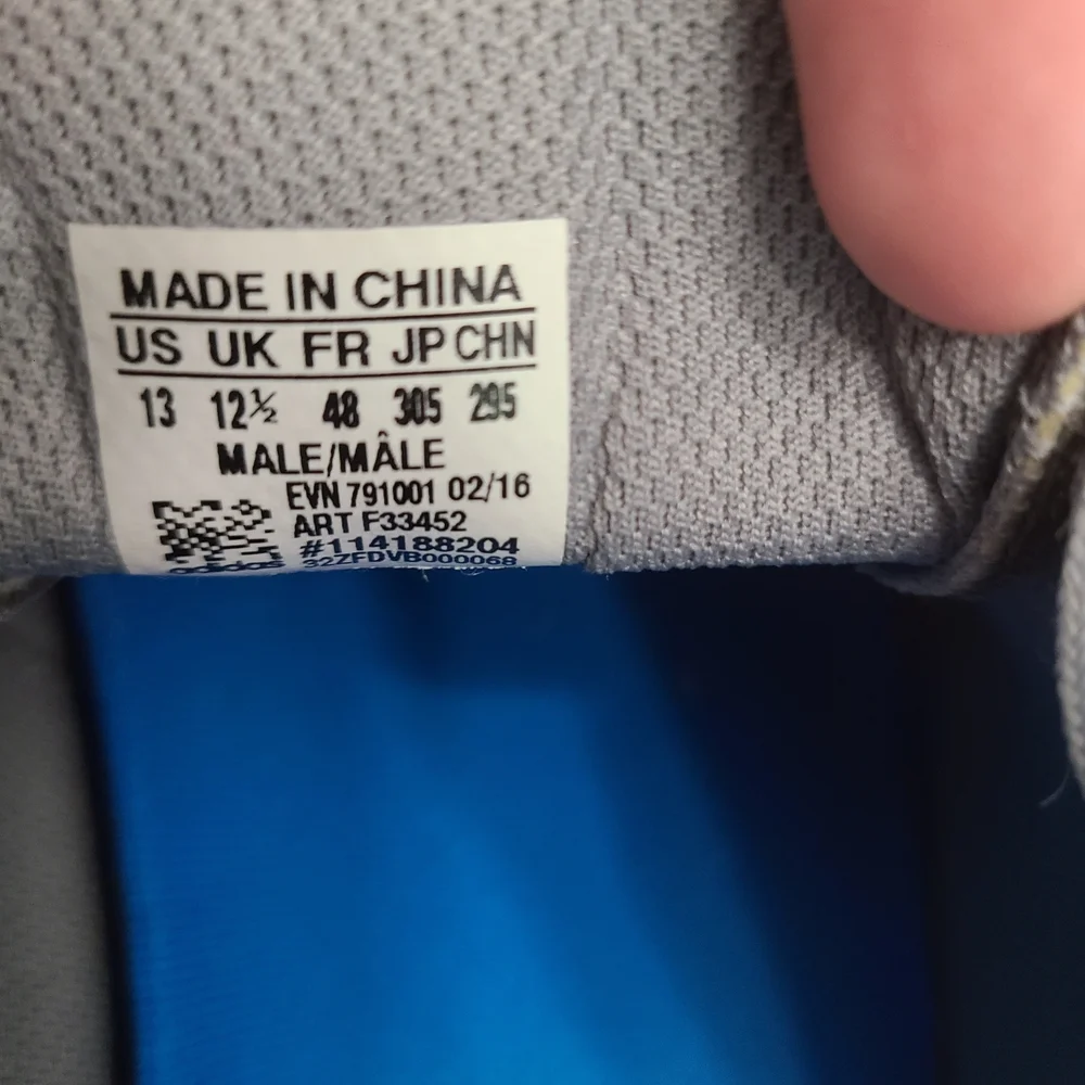 Adidas Mens Gray With Black Stripe Golf Shoes Size 13 - Picture 7 of 7